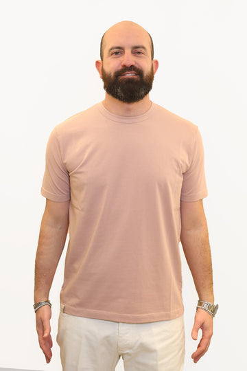 WOOL & CO T-SHIRT SOFT TOUCH IN COTONE ROSA