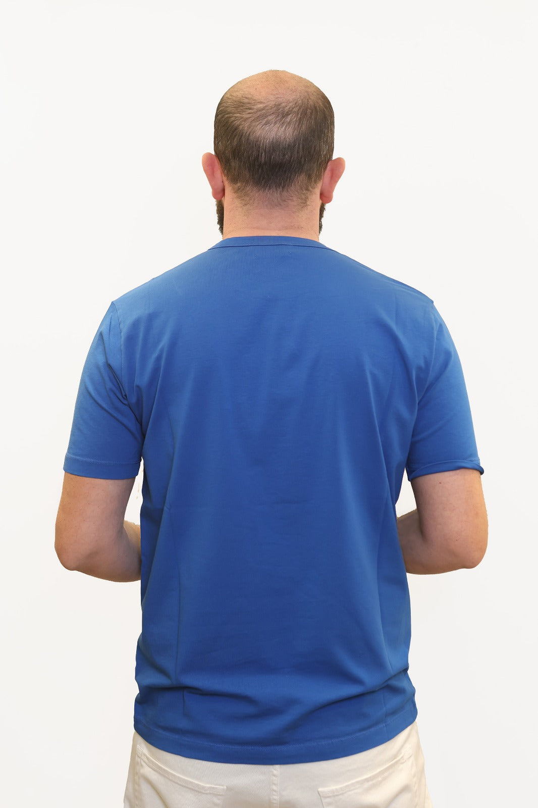 WOOL & CO T-SHIRT SOFT TOUCH IN COTONE AVION