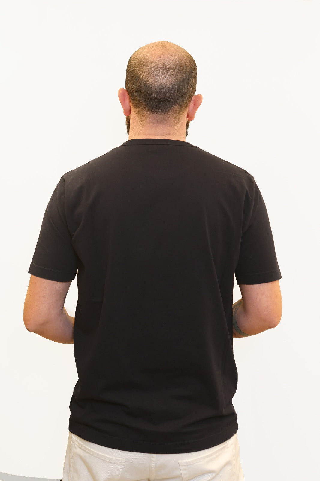 WOOL & CO T-SHIRT IN COTONE SOFT TOUCH BLU NAVY