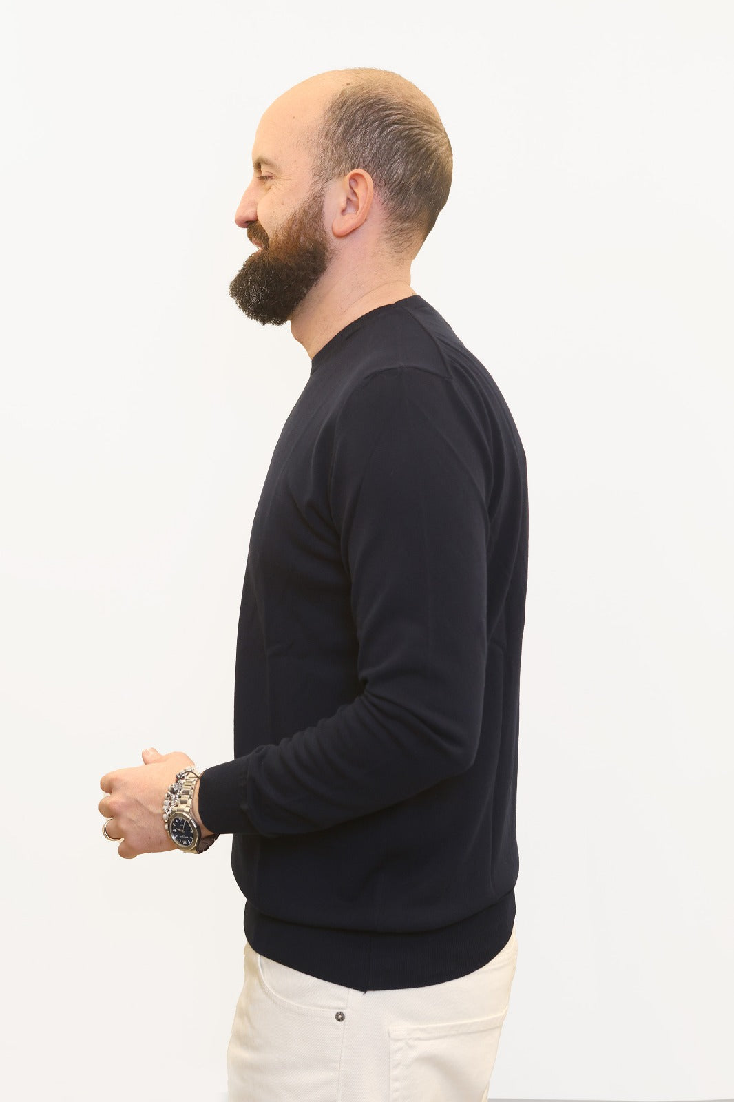 RETOIS MAGLIA IN FILO DI COTONE BLU NAVY