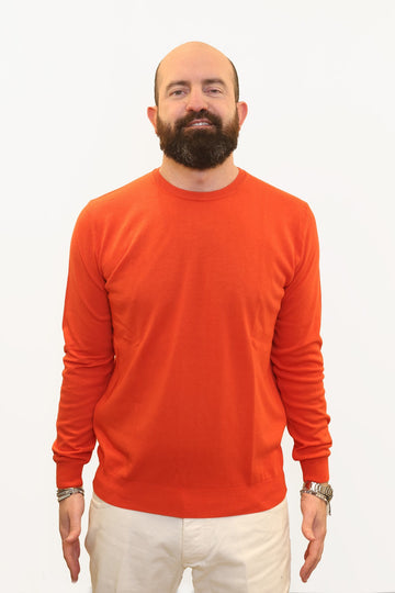 RETOIS MAGLIA IN FILO DI COTONE ARANCIO