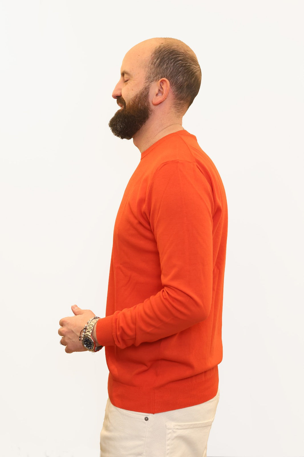 RETOIS MAGLIA IN FILO DI COTONE ARANCIO