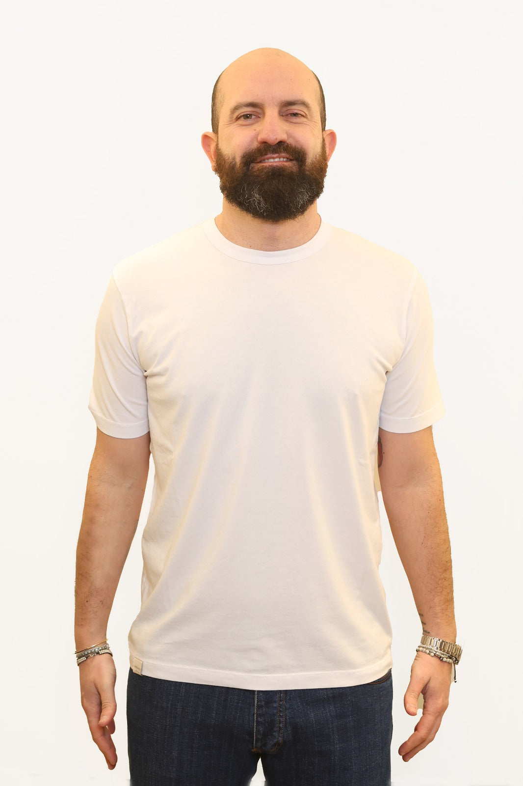 WOOL & CO T-SHIRT SOFT TOUCH IN COTONE BIANCO