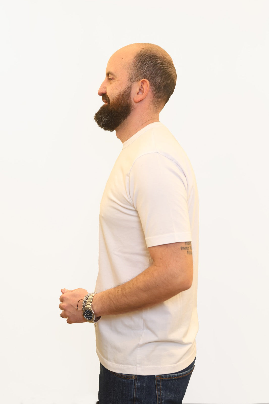 WOOL & CO T-SHIRT SOFT TOUCH IN COTONE BIANCO