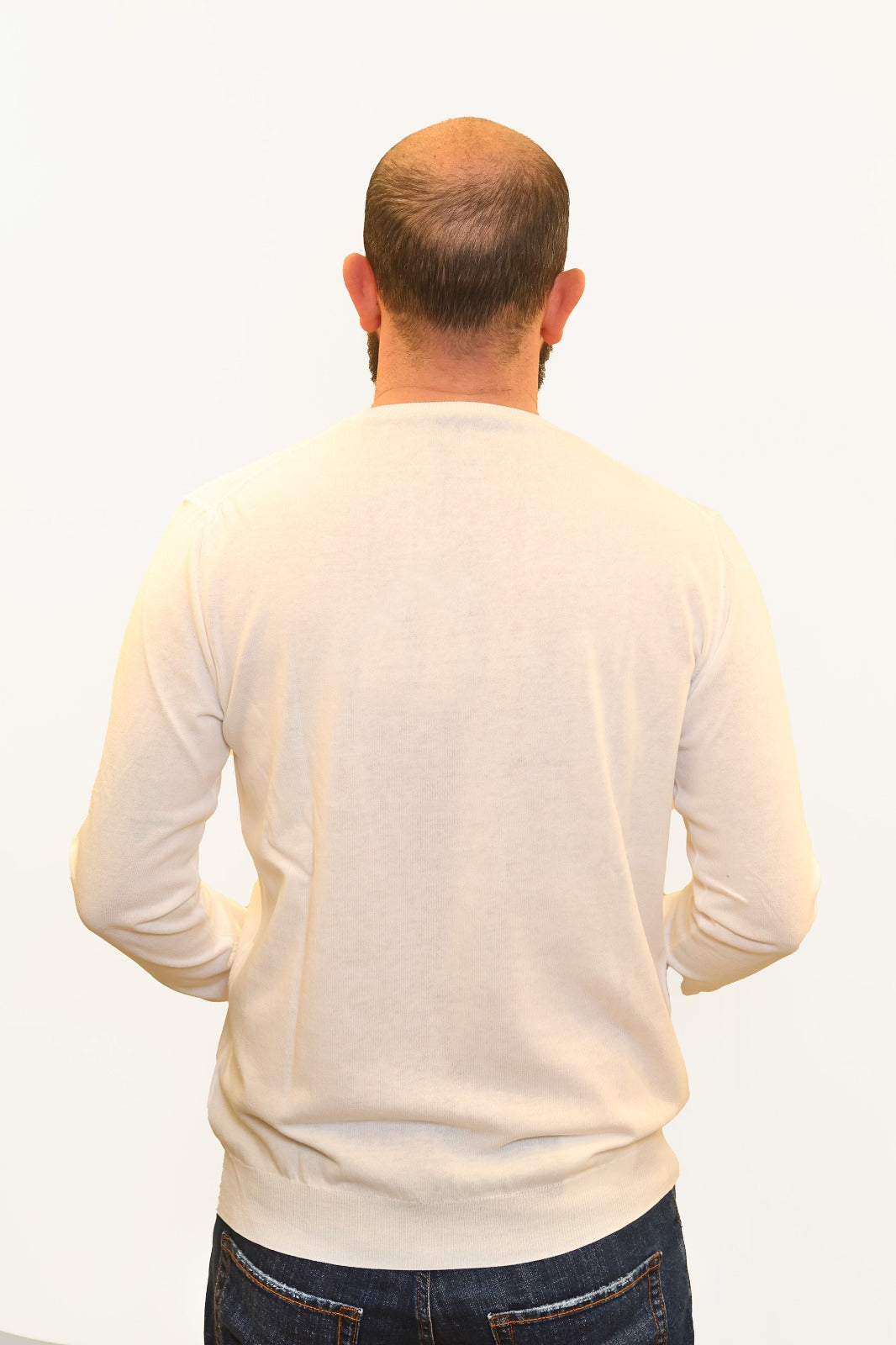RETOIS MAGLIA IN FILO DI COTONE BIANCO