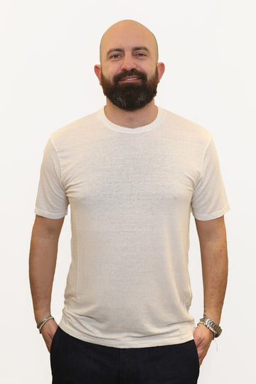 WOOL & CO T-SHIRT IN LINO BIANCO