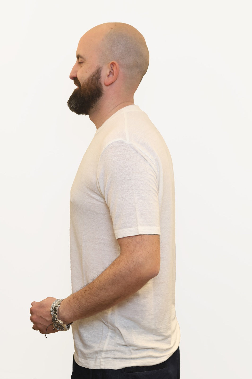 WOOL & CO T-SHIRT IN LINO BIANCO