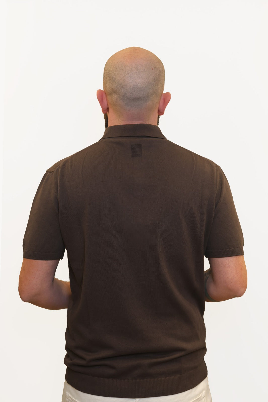 WOOL & CO POLO IN FILO DI COTONE TESTA DI MORO