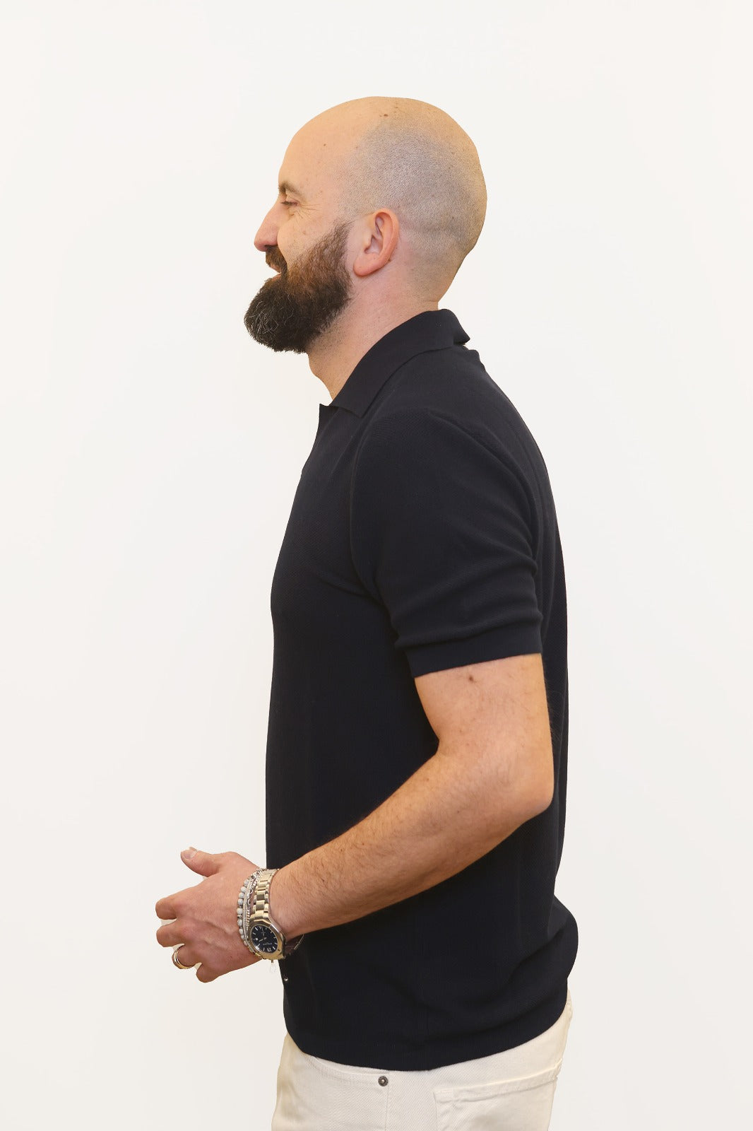 RETOIS POLO DERBY CON TRAMA IN FILO DI COTONE BLU NAVY