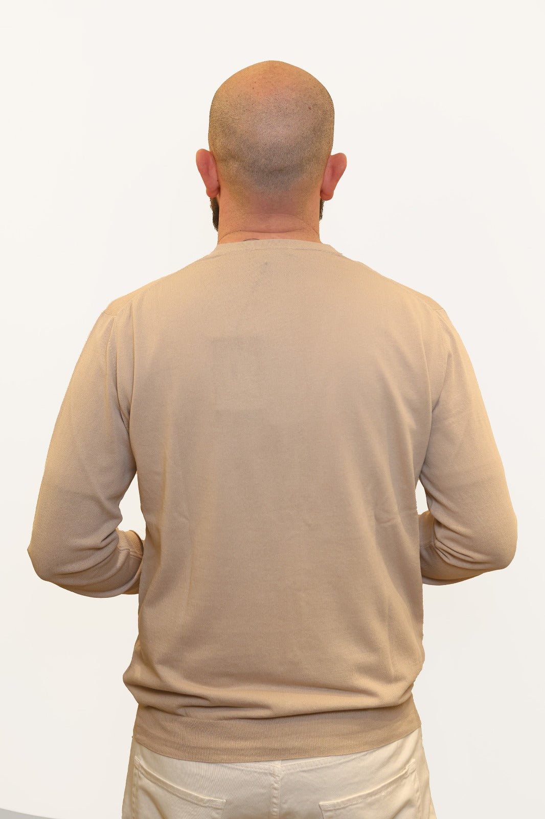 RETOIS CARDIGAN IN FILO DI COTONE BEIGE