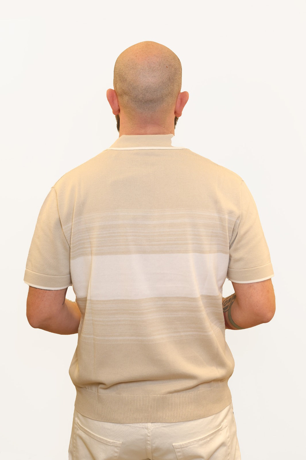 PAOLO PECORA POLO DERBY MULTICOLOR BEIGE-BIANCO