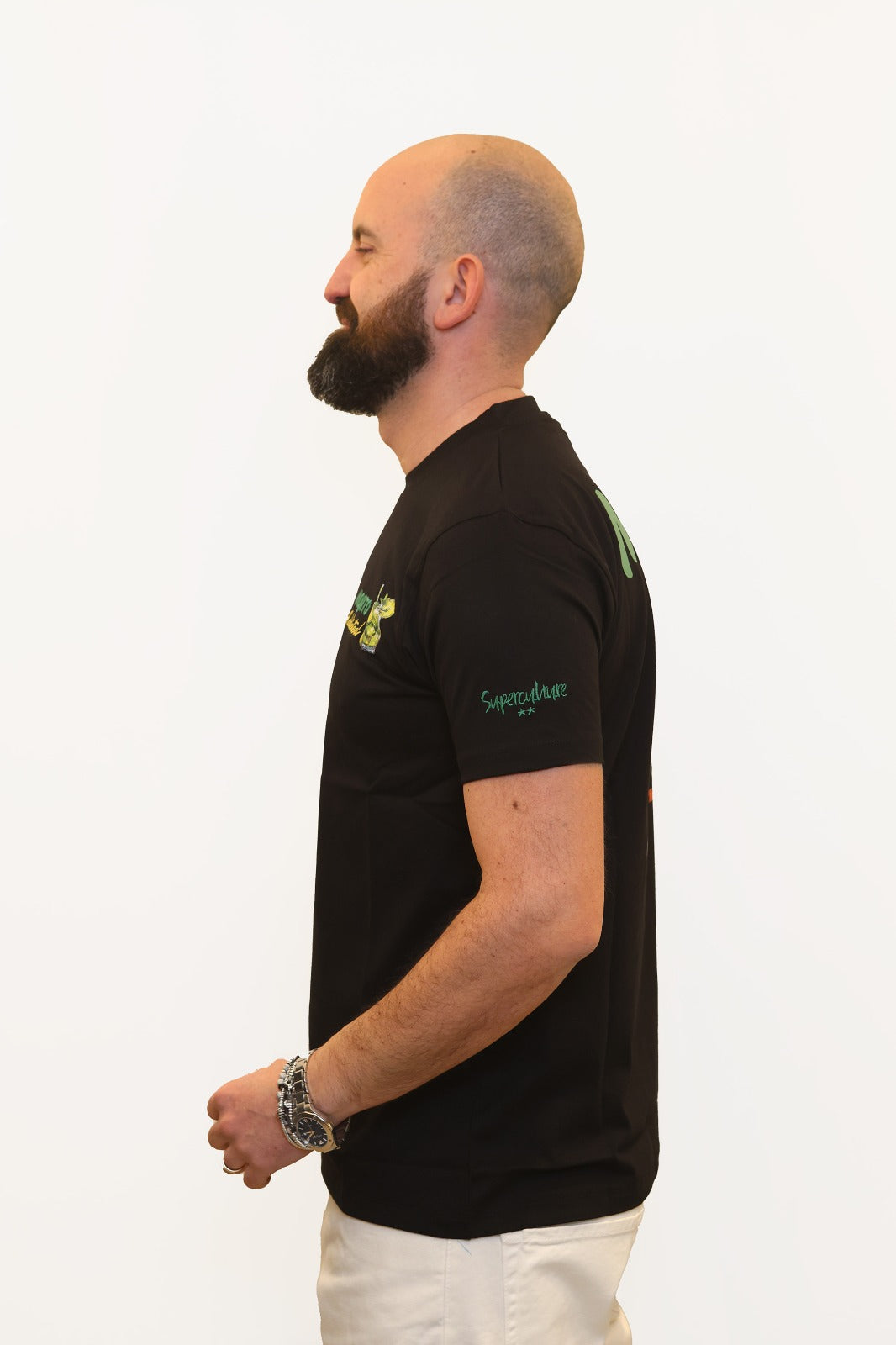 SUPERCULTURE T-SHIRT MOJITO ADDICTED NERO