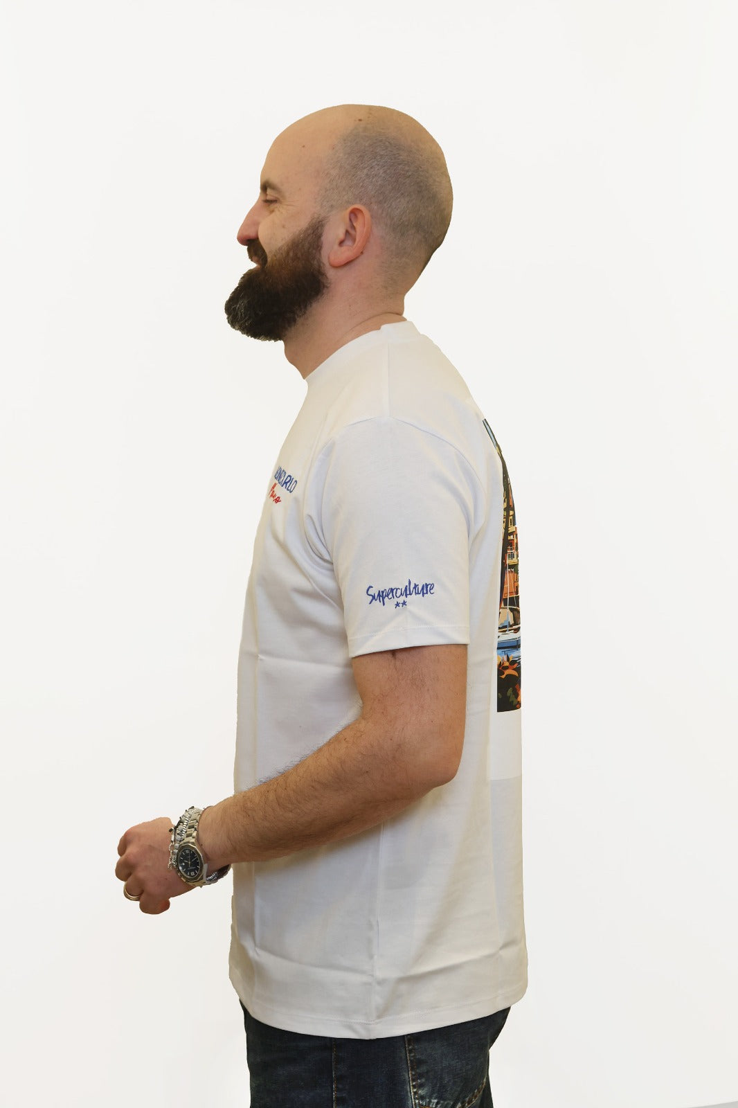 SUPERCULTURE T-SHIRT MONTECARLO MONACO BIANCO