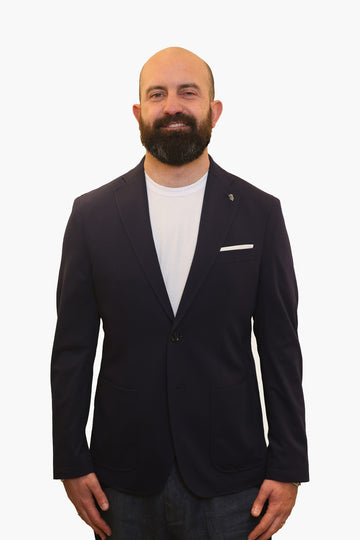 BERRY & BRIAN GIACCA PUNTO MILANO BLU NAVY