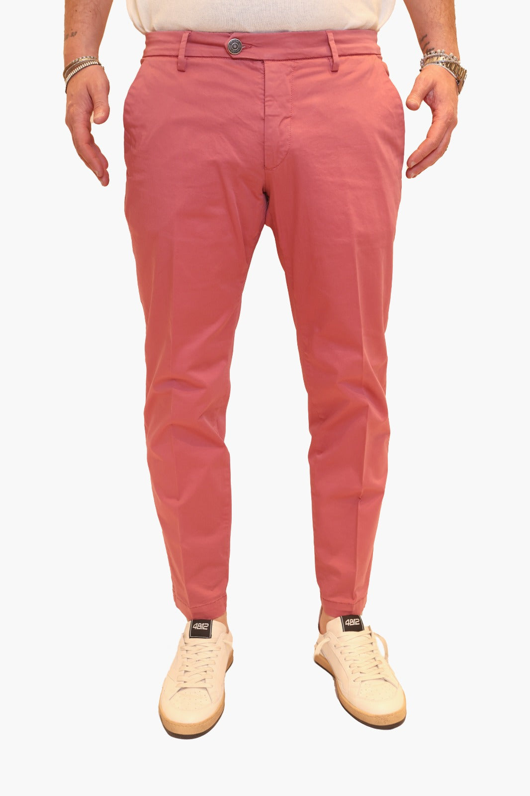 VANDOM PANTALONE STEFANO T1 IN COTONE POMPELMO ROSA