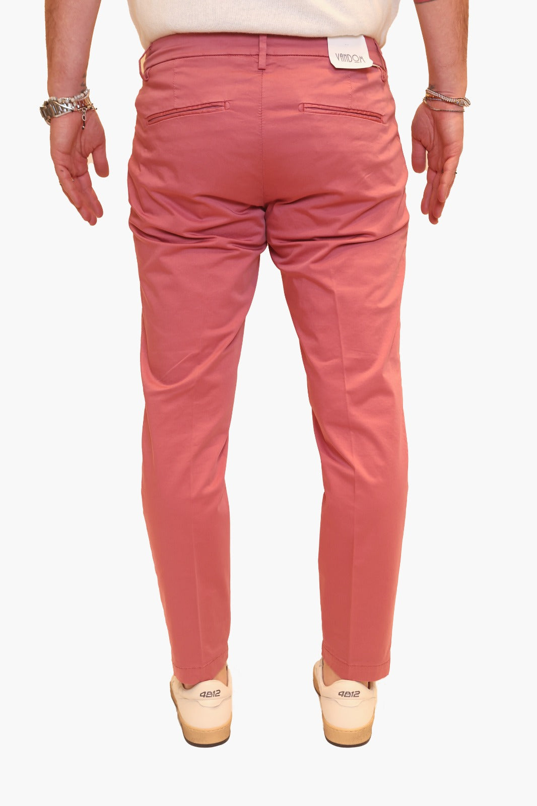 VANDOM PANTALONE STEFANO T1 IN COTONE POMPELMO ROSA
