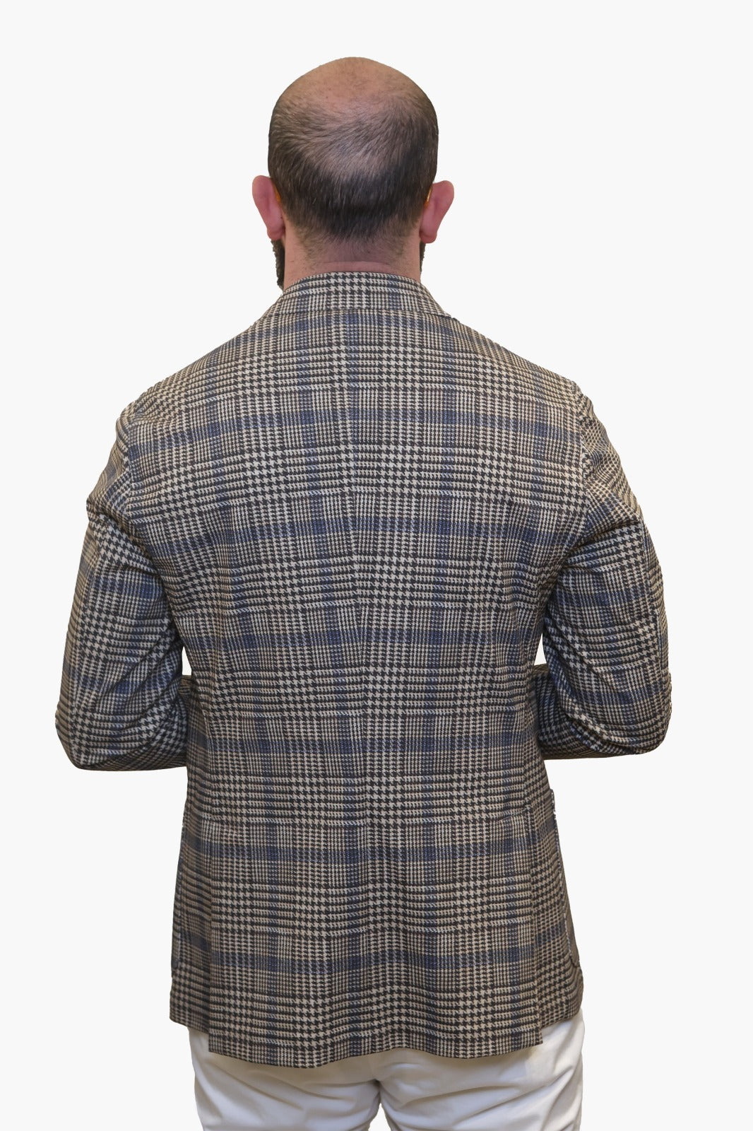 LUCA BERTELLI GIACCA CHECK P.MILANO AVION/BEIGE