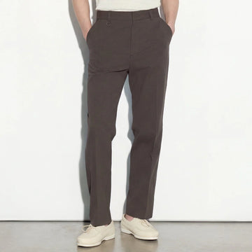 PAOLO PECORA PANTALONE IN SEERSUCKER DI COTONE TESTA DI MORO