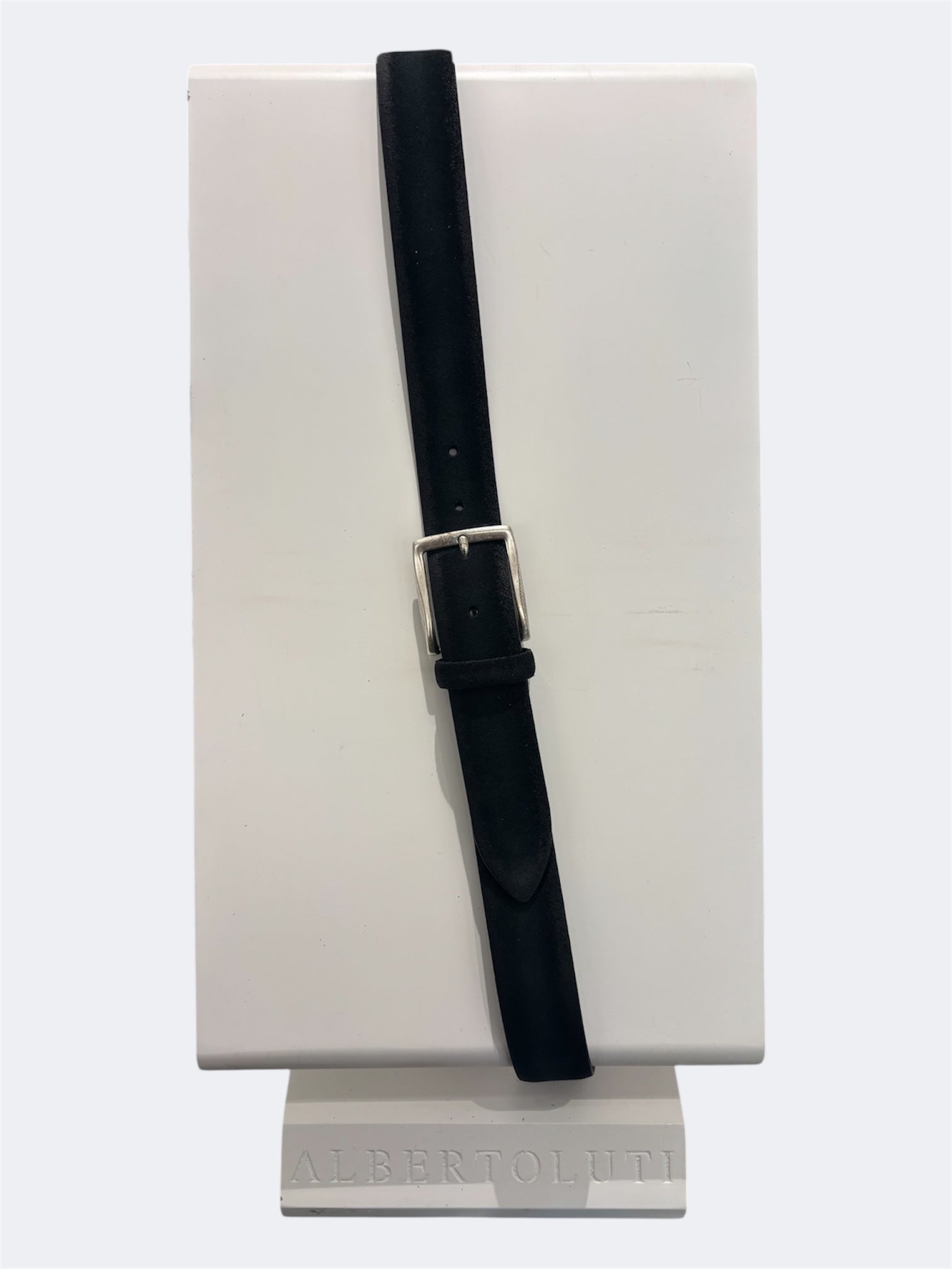 ALBERTO LUTI CINTURA IN CAMOSCIO BLU NAVY