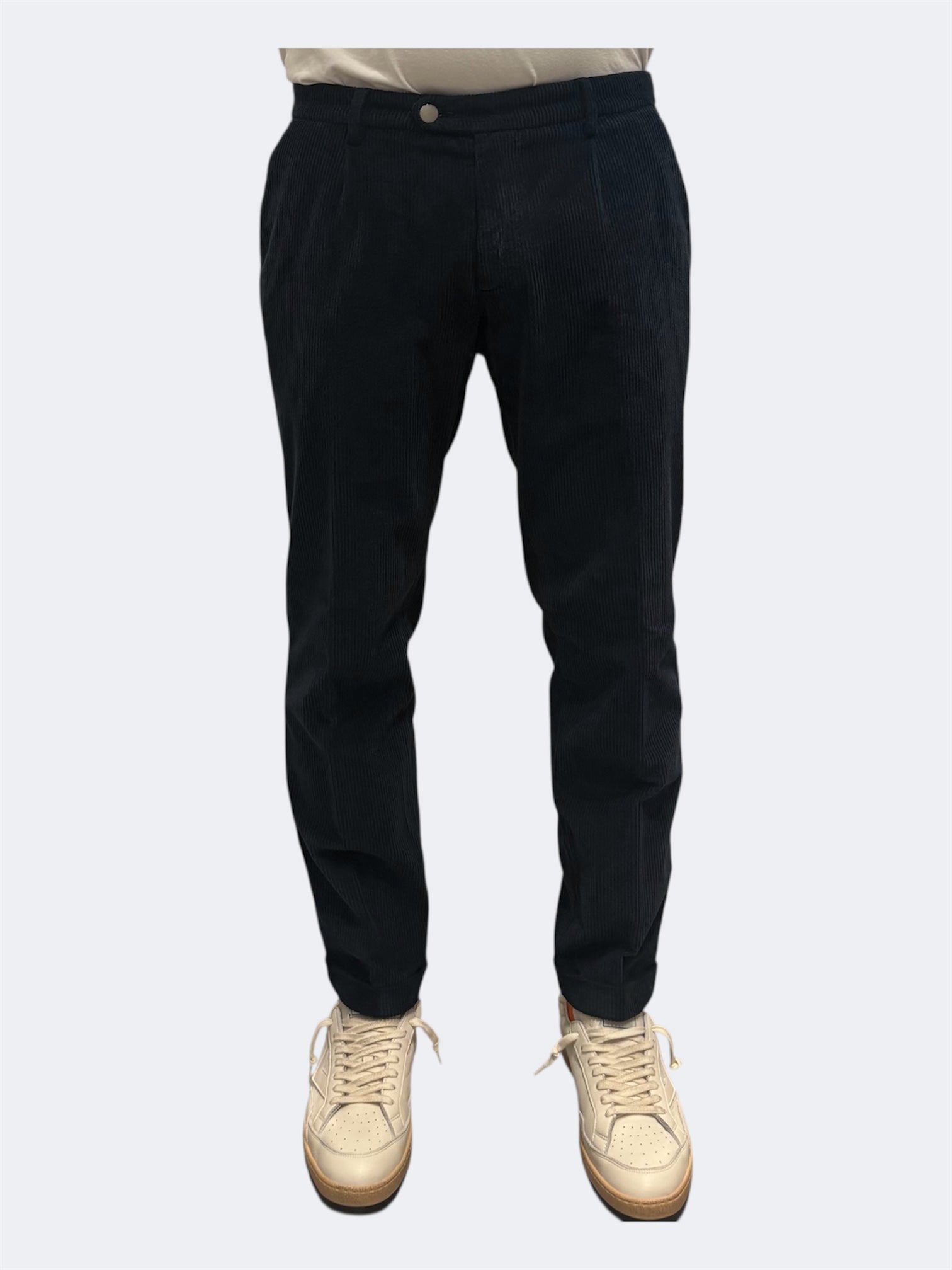 VANDOM GABRIEL PANTALONE IN VELLUTO BLU 1 PENCE