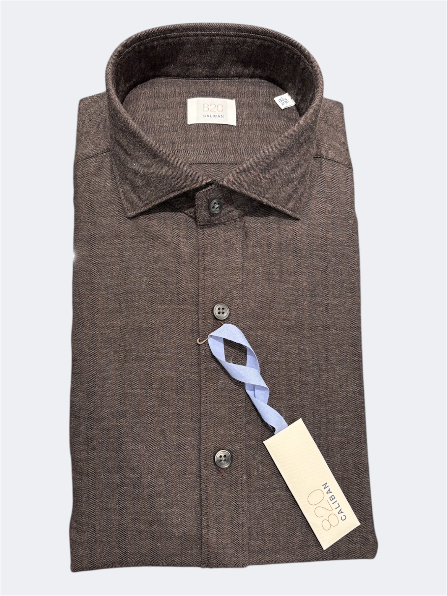 CALIBAN CAMICIA IN FLANELLA TESTA DI MORO