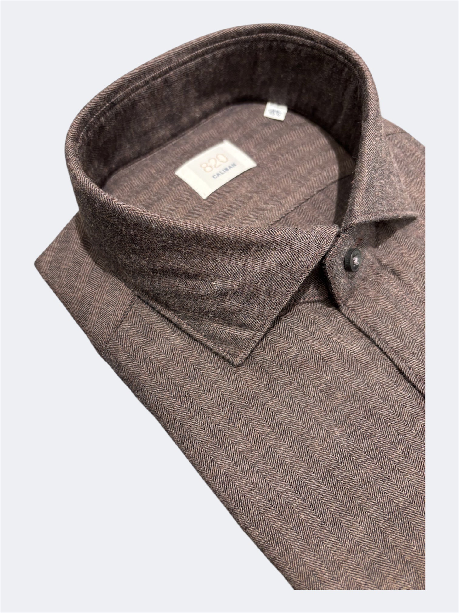 CALIBAN CAMICIA IN FLANELLA TESTA DI MORO